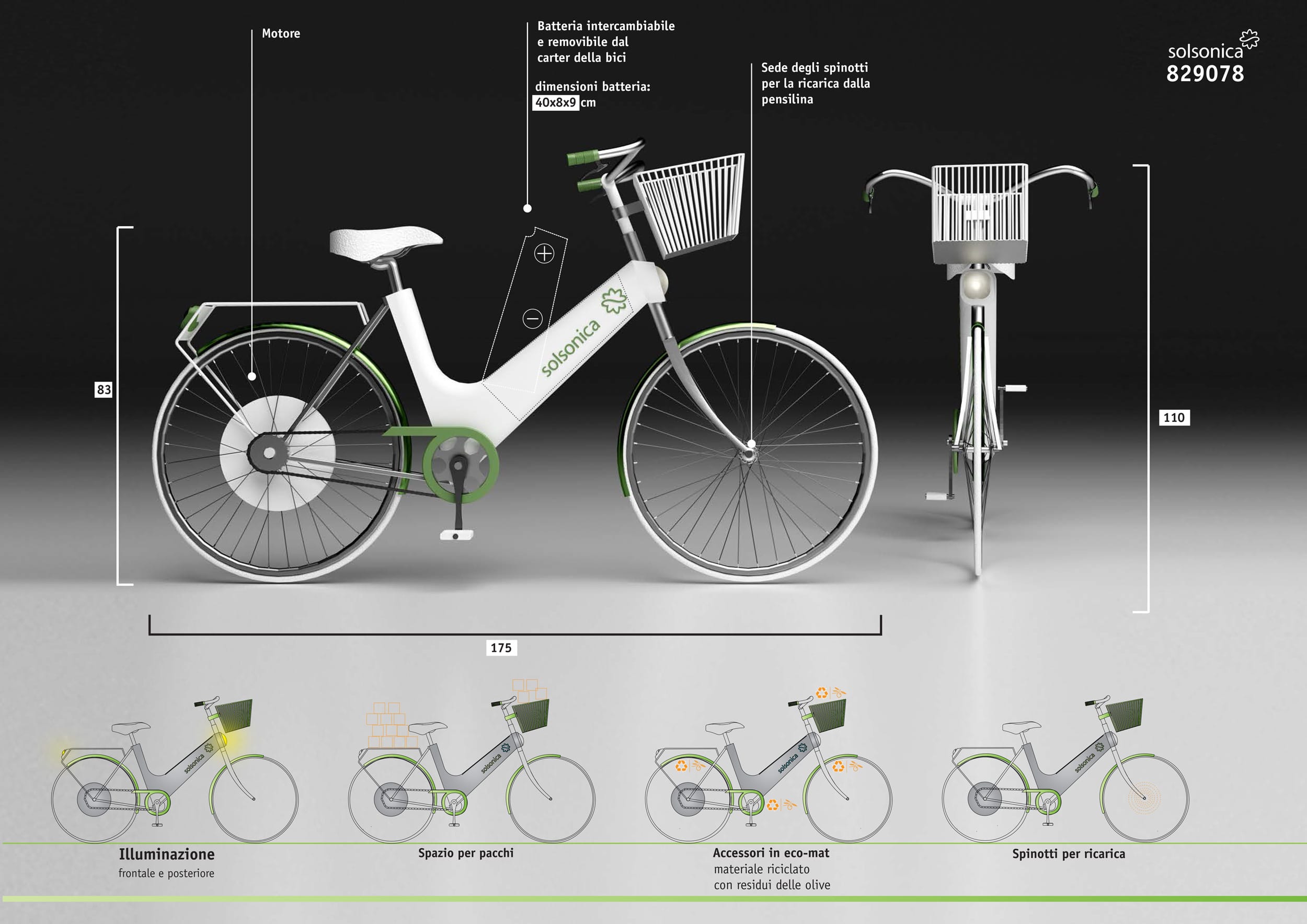 Eco Bike Design Contest 2012 competition with the aim of selecting innovative projects involving an electrically assisted bicycle and a photovoltaic shelter to protect and recharge it.